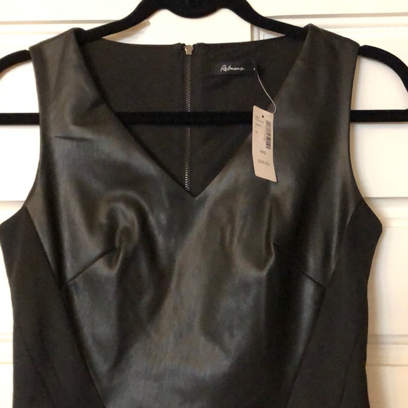 Faux leather black dress - Picture 4 of 6
